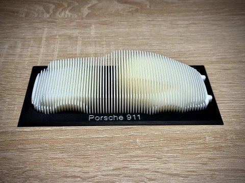 Porsche 911 Carrera figurka - model warstwowy